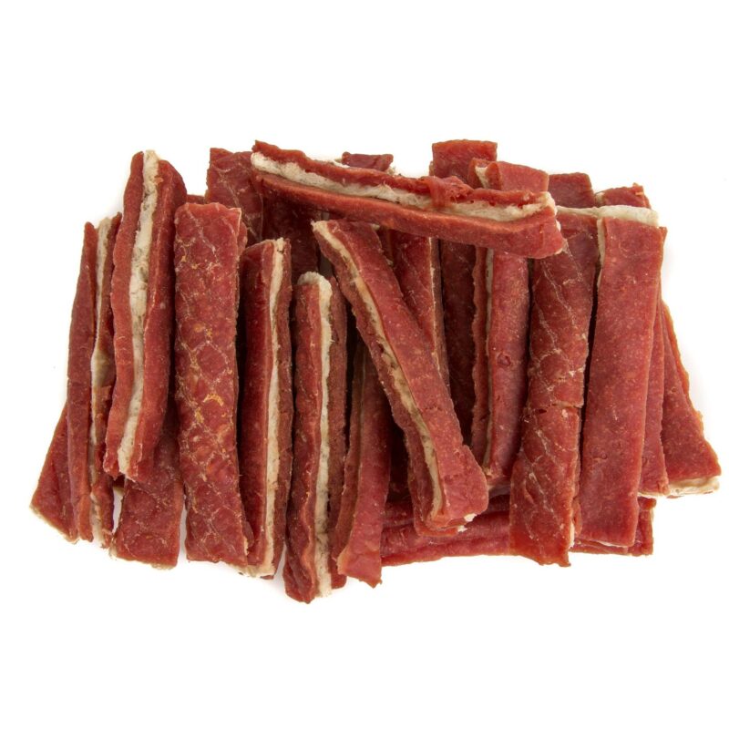 Przysmak NEKKO Paski skóry wołowej w kaczce 500g