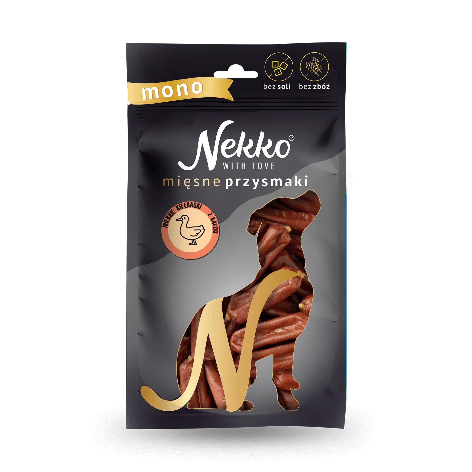NEKKO Przysmak dla psa MONO – Kiełbaski z kaczki miękkie 80g