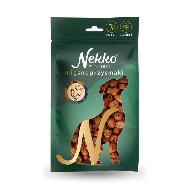 NEKKO Przysmak dla psa – Rollsy MINI kurczak/ryba 80g