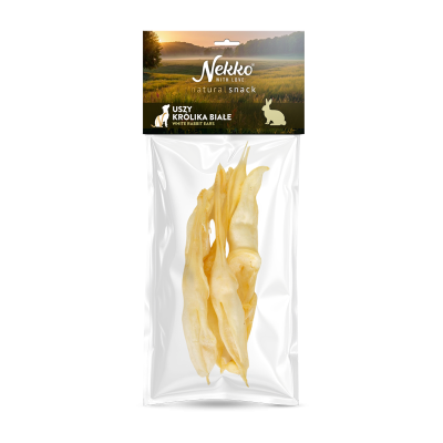 NEKKO NATURAL SNACK Uszy królika białe 5szt.