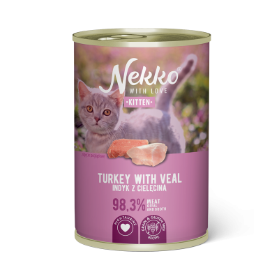 NEKKO KITTEN Indyk z cielęciną 400g