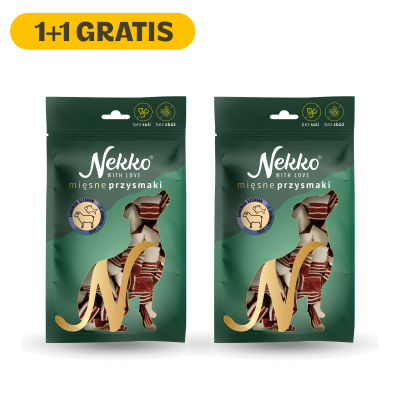 NEKKO Przysmak dla psa-  Sandwich sześcian jagnięcina/ryba 80g (1+1 GRATIS)