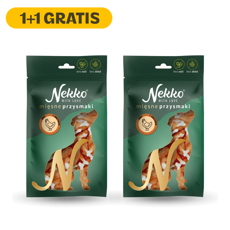 NEKKO Przysmak dla psa – Udka z kurczakiem (1+1 GRATIS)