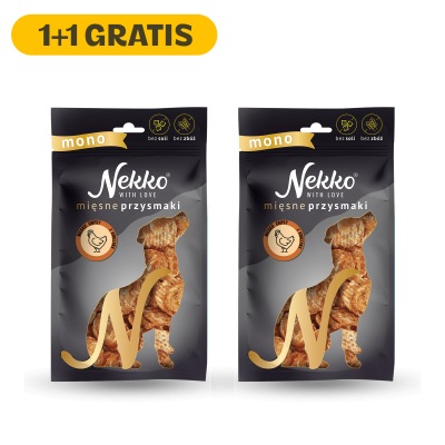 NEKKO Przysmak dla psa MONO – Chipsy z kurczaka miękkie 80g (1+1 GRATIS)