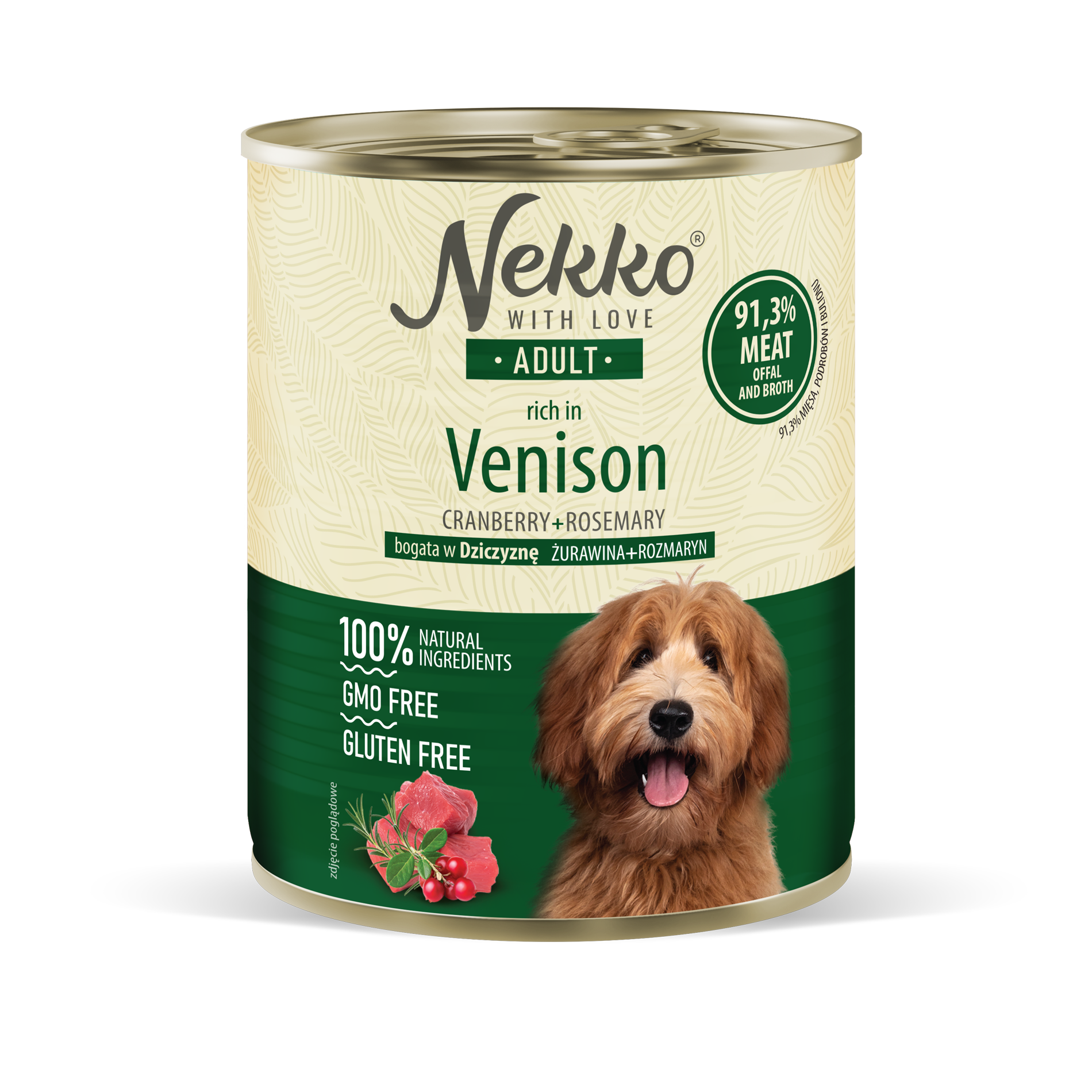 NEKKO puszka pies ADULT bogata w dziczyznę, rozmaryn + żurawina